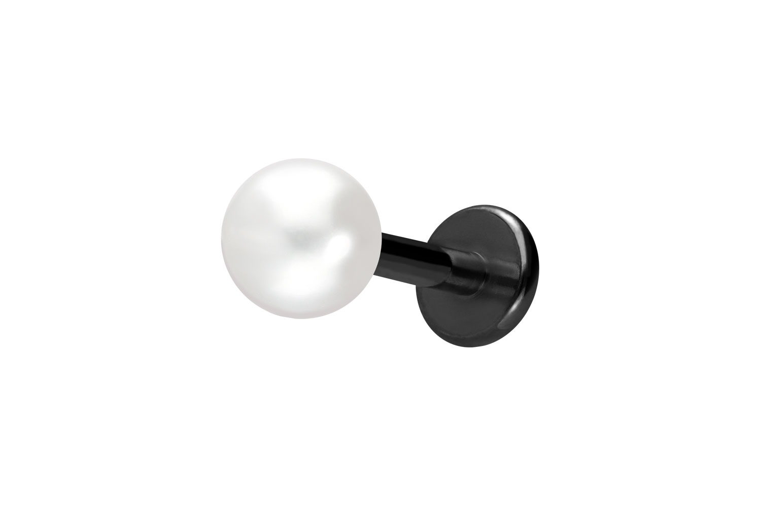 Titan Labret Piercing mit Innengewinde SYNTHETISCHE PERLE